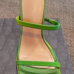 Green Azalea Wang Wide Heel Shoes